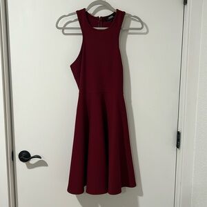 Lulus Maroon Racerback Skater Dress. Size small.